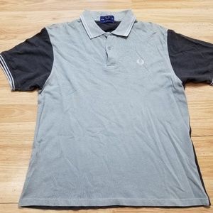 Fred Perry Pique Cotton Polo Size Large Gray